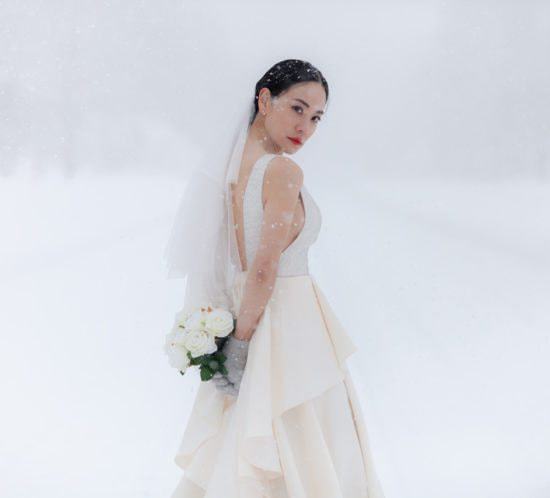 Fay looking stunning at her pre-wedding shoot in Niseko