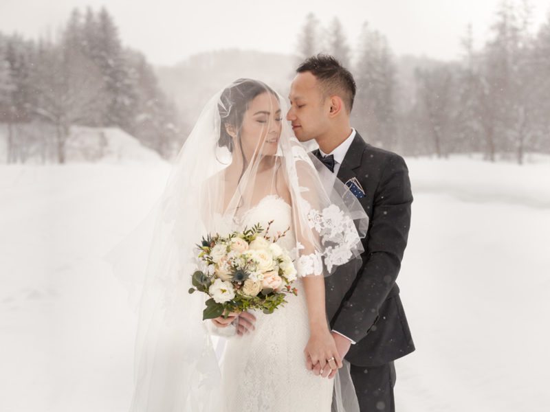 Pre wedding photographic shoot in Niseko