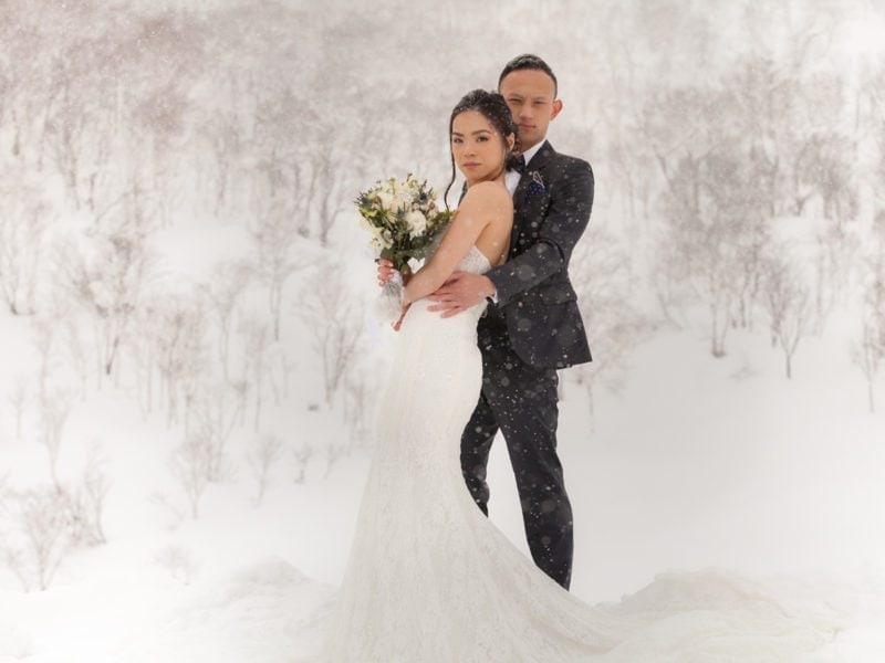 Pre wedding photographic shoot in Niseko