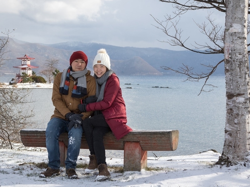 Niseko Photography engagement photography at Lake Toya