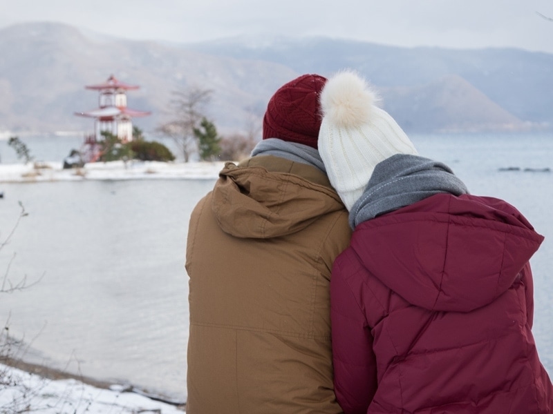 Niseko Photography engagement photography at Lake Toya