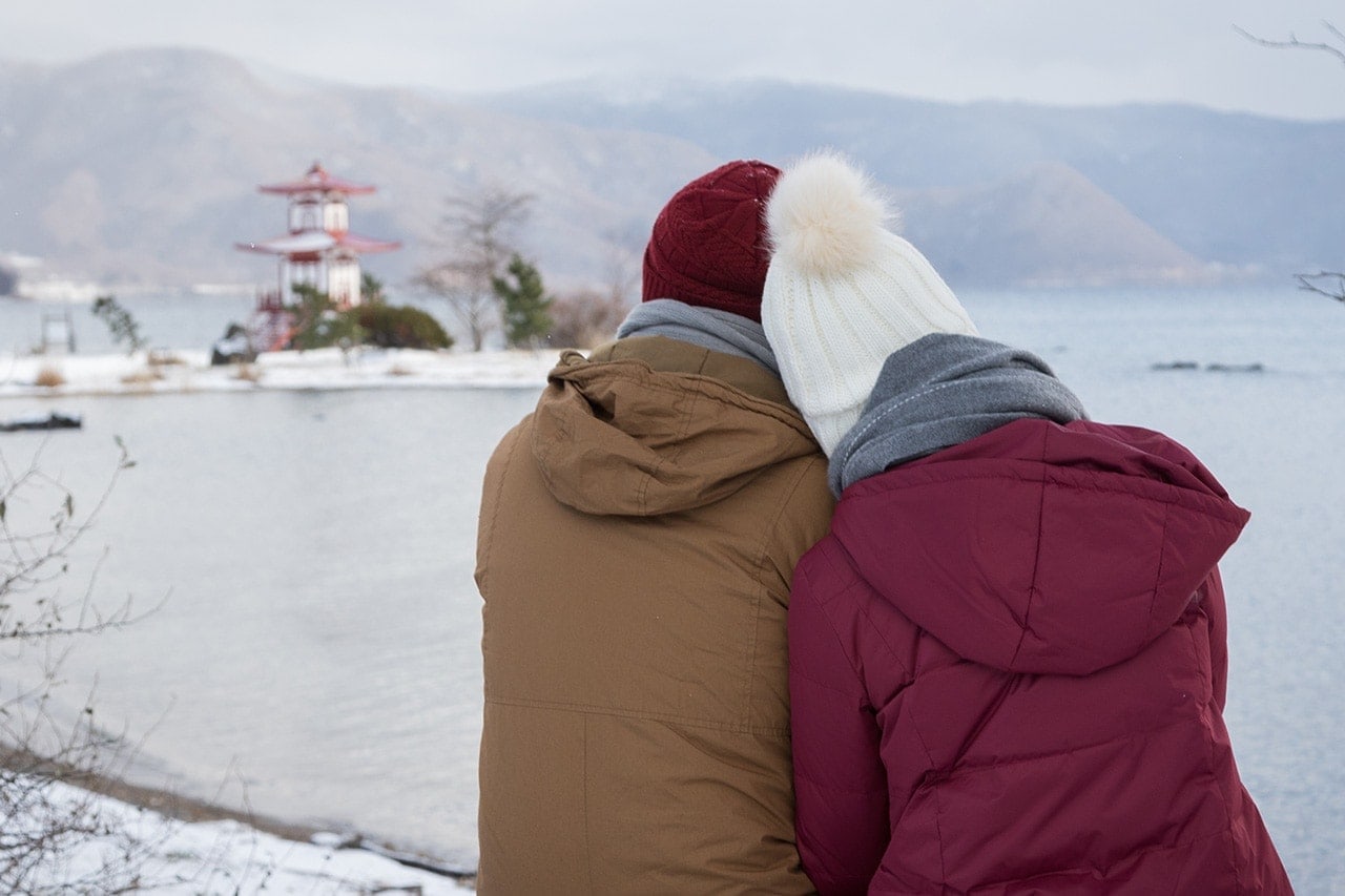 Niseko Photography engagement photography at Lake Toya