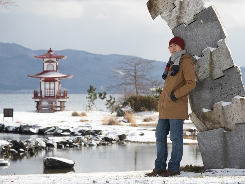 Niseko Photography engagement photography at Lake Toya
